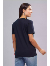 Patience de - Sukhiaatma Unisex Marathi Graphic Printed Navy BlueT-shirt